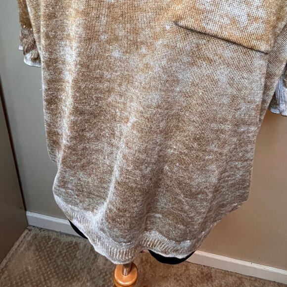 JCrew Silk Blend Sweater Brown Crew Neck Boho Weathered Academia Capsule Fall - Picture 2 of 10